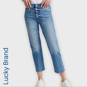 Lucky Brand mid rise authentic straight crop jeans